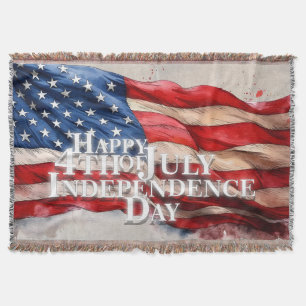 Cobertor Feliz 4 de julho - Dia da Independência