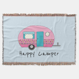 Cobertor Feliz Camper Rosa RV