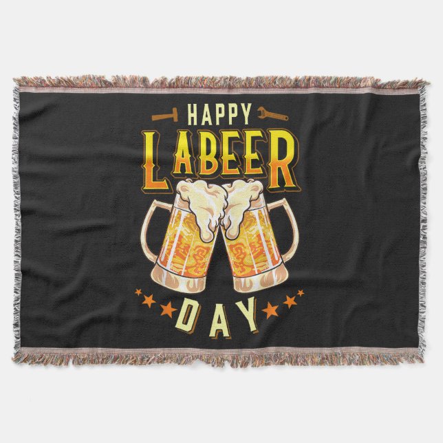 Cobertor Feliz Dia do Labeer Funny Dia do Trabalho (Frente)