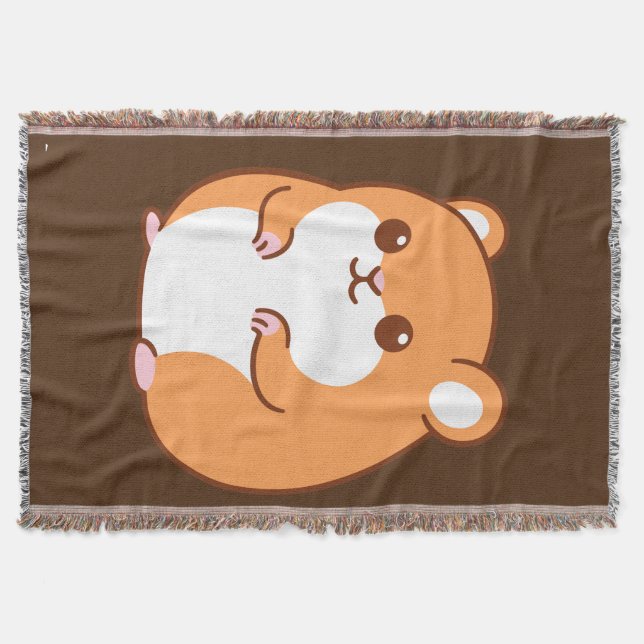 Cobertor Feliz Hamster Throw (Frente)