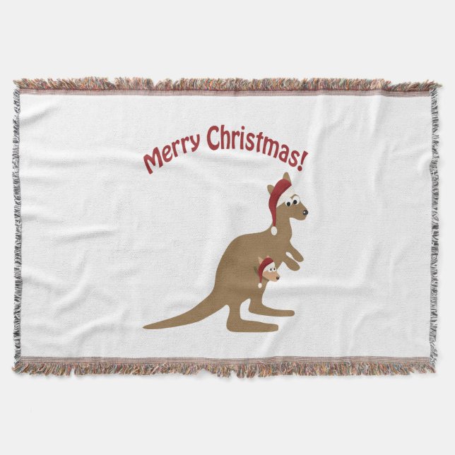 Cobertor Feliz Natal Kangaroos (Frente)