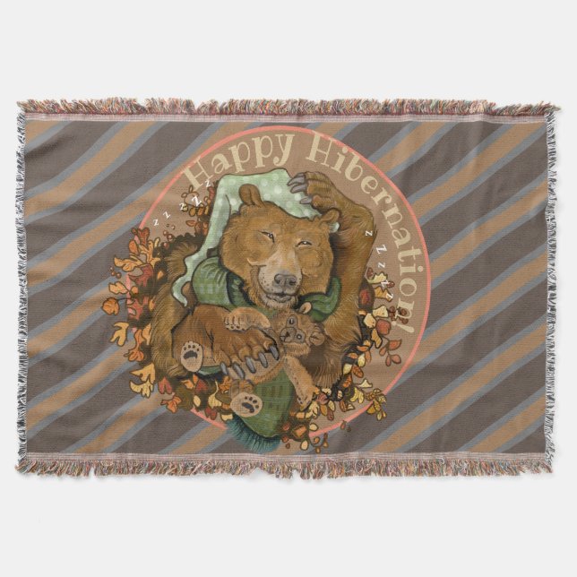 Cobertor Feliz Urso do Fofinho de Hibernação (Frente)