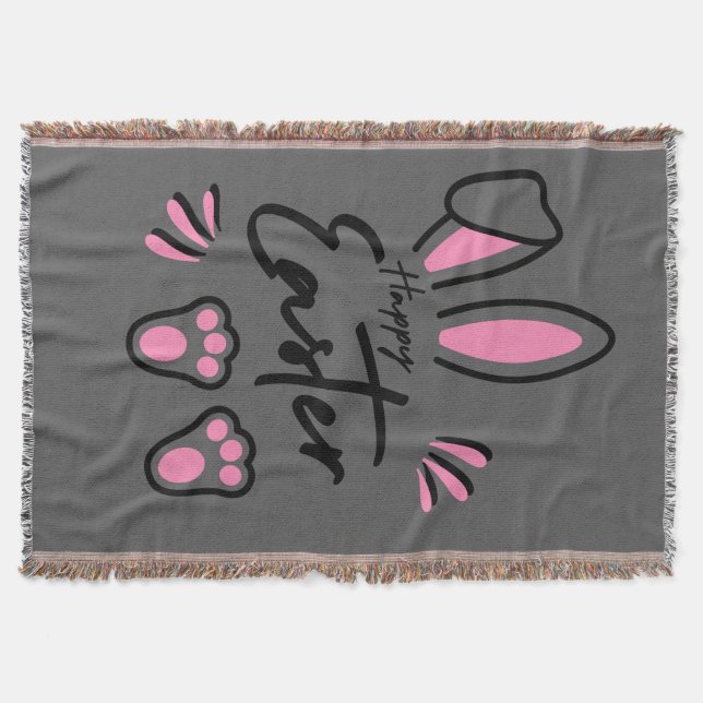 Cobertor Felz pascoa (rosa) (Frente)