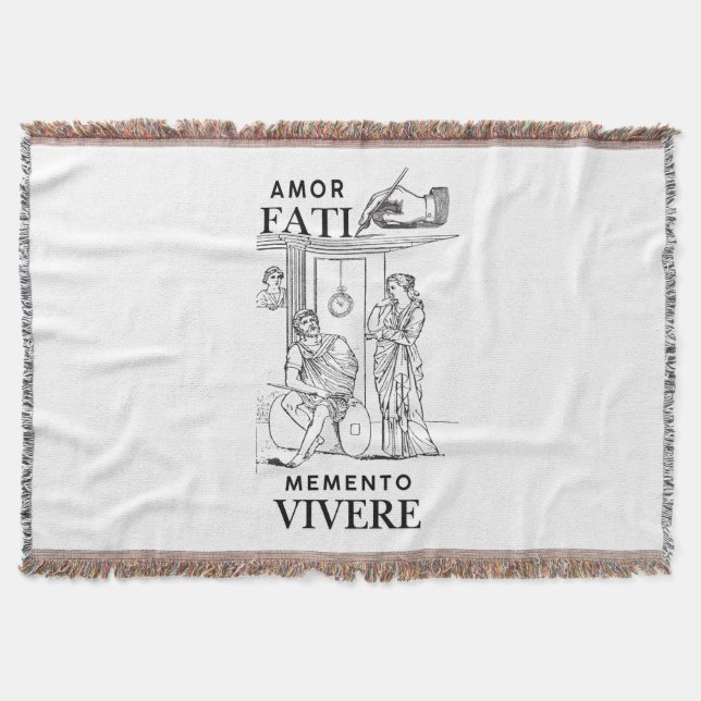 Cobertor Filosofia Amor Fati Arte de Linha (Frente)