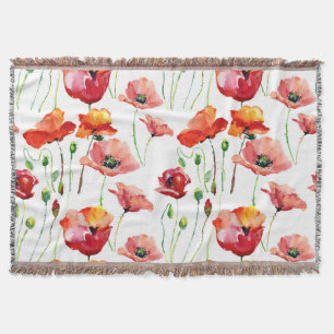 Cobertor Flor De Papoila: Simples Fundo Sem Olhos.