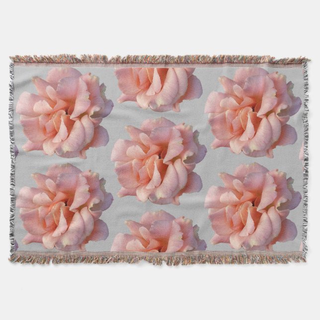 Cobertor flor de rosa rosa (Frente)