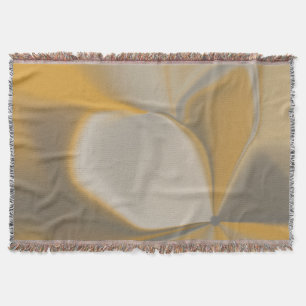 Cobertor Flor Floral de Canto de Pétala Branco Amarelo Abst