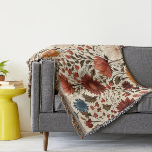 Cobertor Floral Botânico de outono Moderno