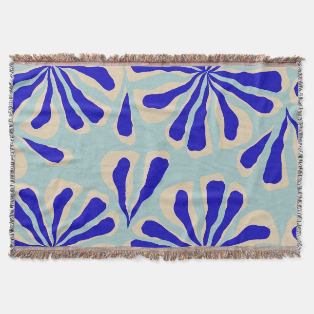 Cobertor Floral Contemporâneo: Moda Sem Costura. (Frente)