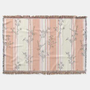 Cobertor Floral de Pássaro Vintage Listra Toile (9)