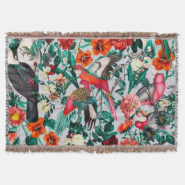 COBERTOR FLORAL E AVES XIV-II