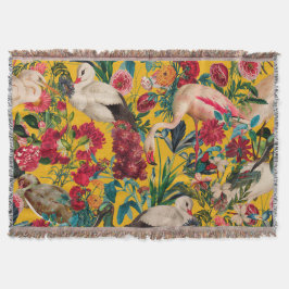 COBERTOR FLORAL E AVES XVIII