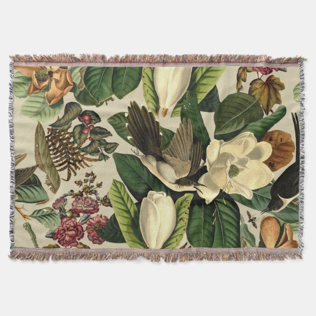 Cobertor Floral E Aves Xxi-ii (Frente)