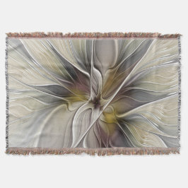 Cobertor Floral Fractal, Fantasia Flor com Cores da Terra