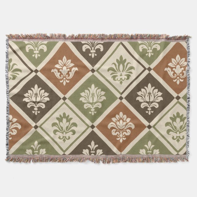 Cobertor Floral Geométrico (Frente)