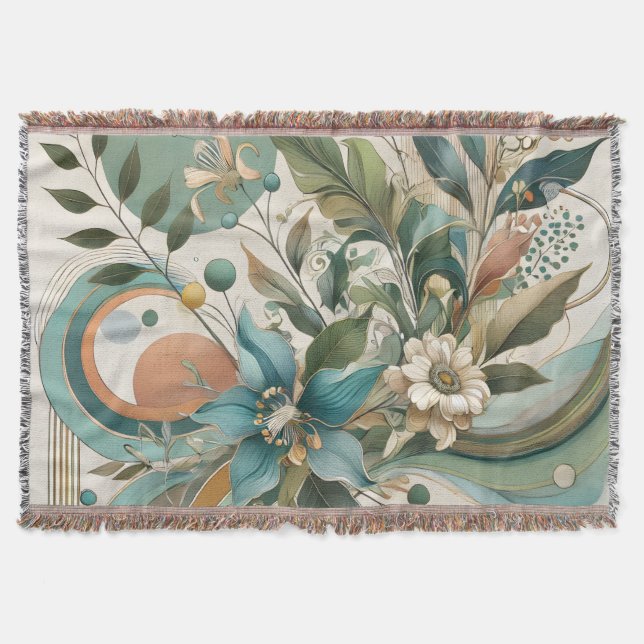 Cobertor Floral Geométrico Harmony Blanket (Frente)