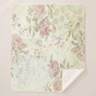 Cobertor Floral Rosa Chic Despojado Sherpa