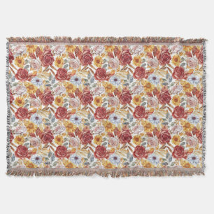 Cobertor Floral vibrante com Rosas e girassóis