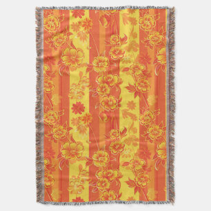 Cobertor Florence Yellow e Orange Floral