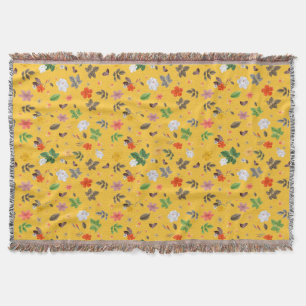 Cobertor Flores Amarelas e Rosas Brancas 10