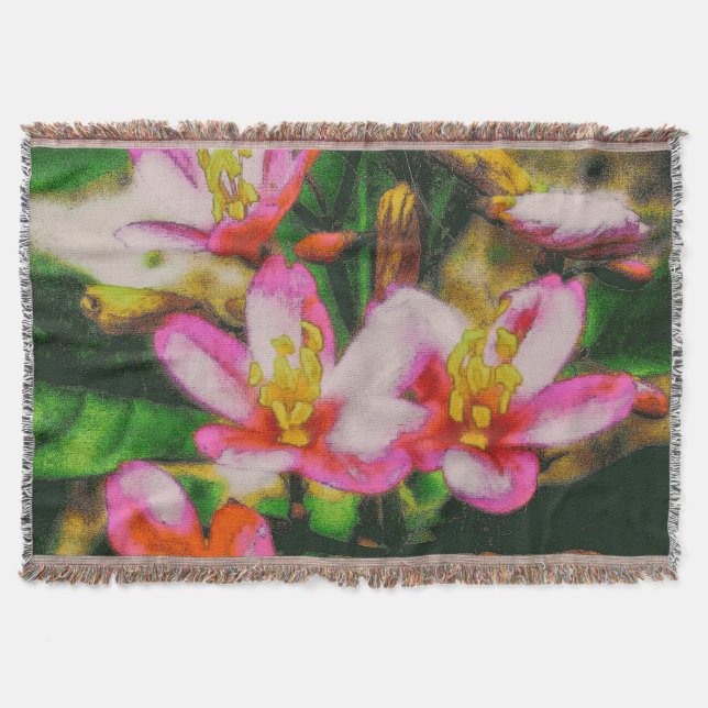 Cobertor Flores com Salpicos de Rosa (Frente)