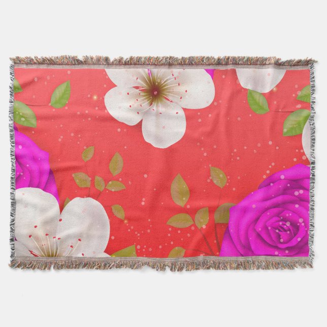 Cobertor Flores de Aquarela 14 (Frente)