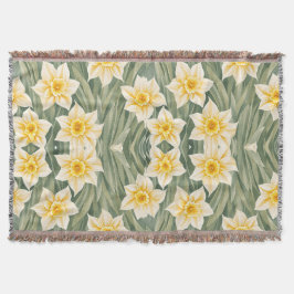 Cobertor Flores De Daffodil Padrão Floral