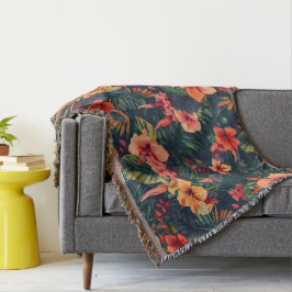 Cobertor Flores De Hibisco, Um Padrão Floral Tropical