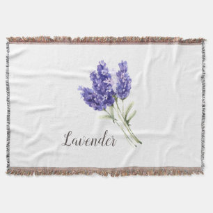 Cobertor Flores de Lavanda Aquarela