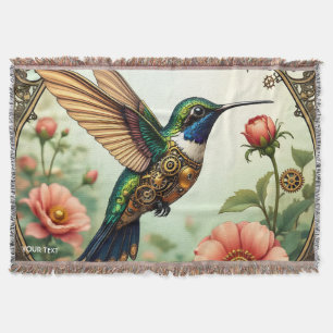 Cobertor Flores de Pássaros Fantasy Cute Steampunk