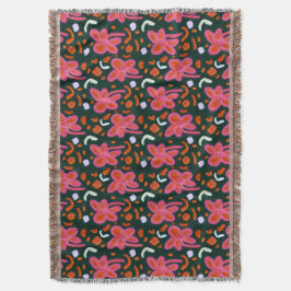 Cobertor Flores doces e padrão de páscoa - escuro