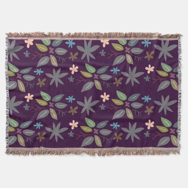 Cobertor flores e folhas (Frente)