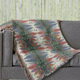 Cobertor Flores Lupinas Borboletas Vintage Padrão Floral