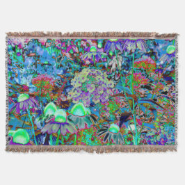 Cobertor Flores Psicodélicas e Verdes limões