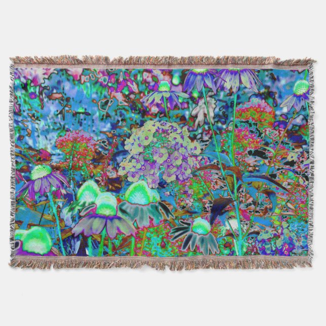 Cobertor Flores Psicodélicas e Verdes limões (Frente)