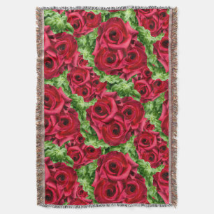 Cobertor Flores Reais Romanichéis de Crimson