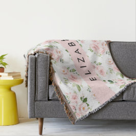 Cobertor Flores, Rosas, Flores De Aquarela, Seu Nome