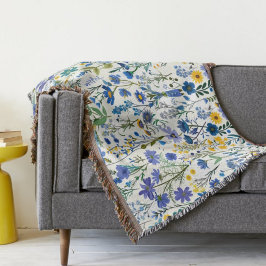 Cobertor Flores silvestres Russas do Jardim Azul