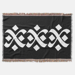 Cobertor Florescer Elegante Preto e Branco