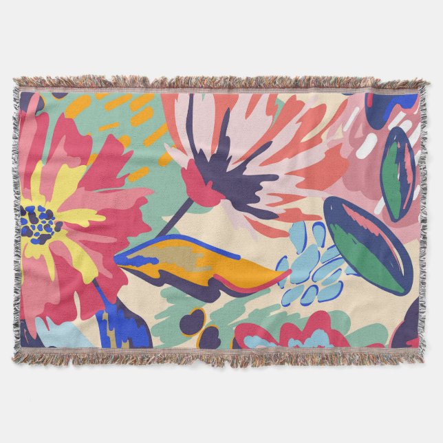 Cobertor Floresta e rosas (Frente)