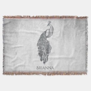 Cobertor Fogão de Lâmina Personalizada de Peacock Silver El