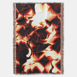 Cobertor Fogo esculpida sobre fundo escuro