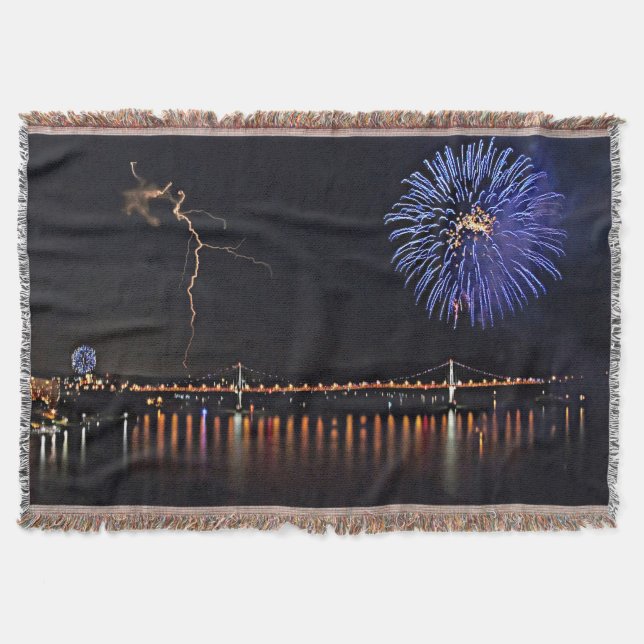 Cobertor Fogos de artifício com relâmpagos (Frente)