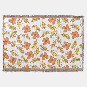 Cobertor Folhas de outono Quentes Quentes com Flores