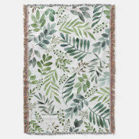 Folhas de verde de aquarela 