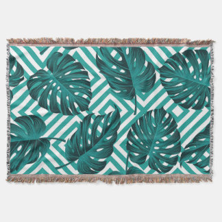 Cobertor Folhas Tropicais: Padrão Invisível Floral.