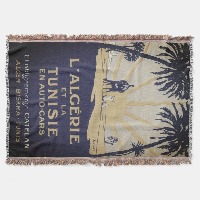 Cobertor Folheto do Vintage Tunisie Throw (Frente)
