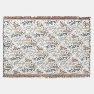 Cobertor Folk Art Meadow e Blue Bird na Terra Tones