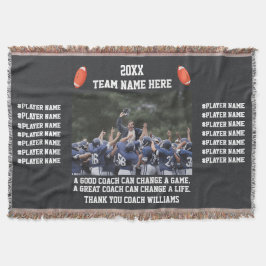 Cobertor Football Thank You Coach From The Team Players