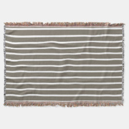 Cobertor For Modern Comfort – Taupe & White Striped